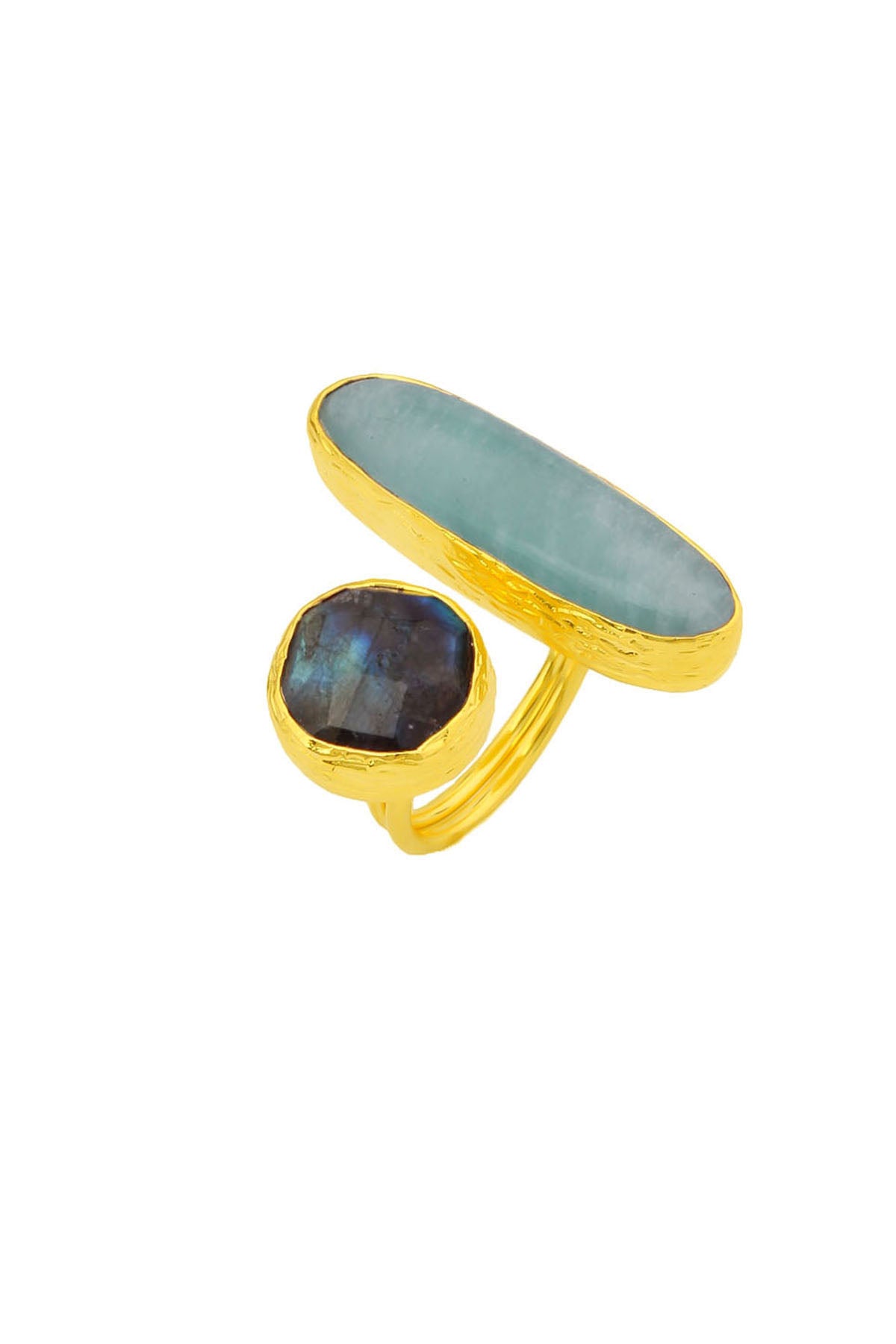Labradorite & Amazonite Bague