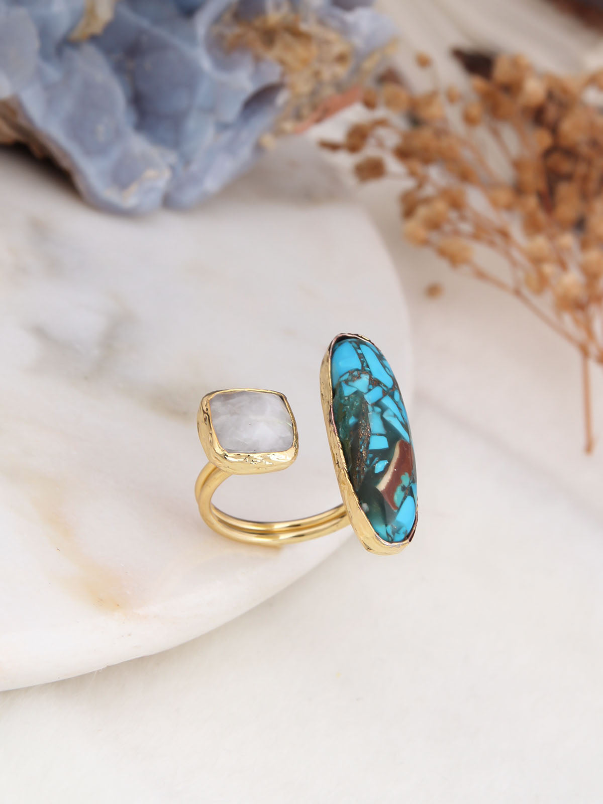 Turquoise & Moonstone Ring