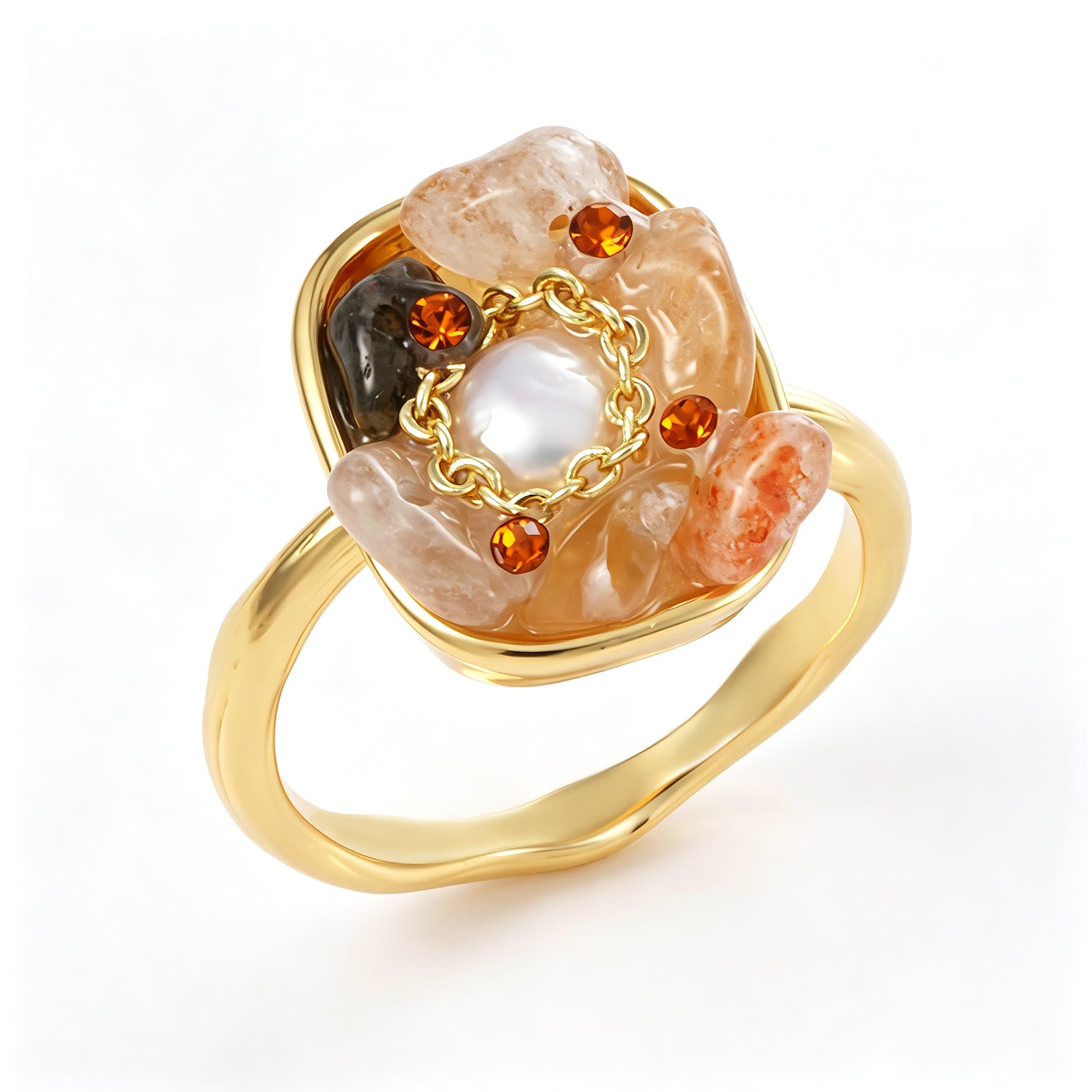 Pearl & Citrine Ring