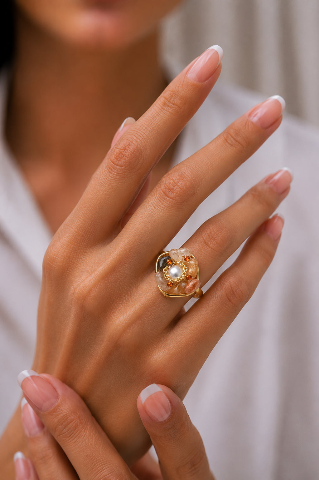 Pearl & Citrine Ring