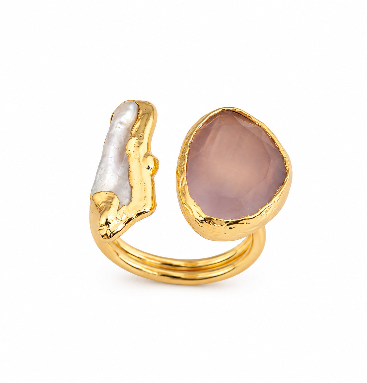 Pearl & Cat Eyes Ring