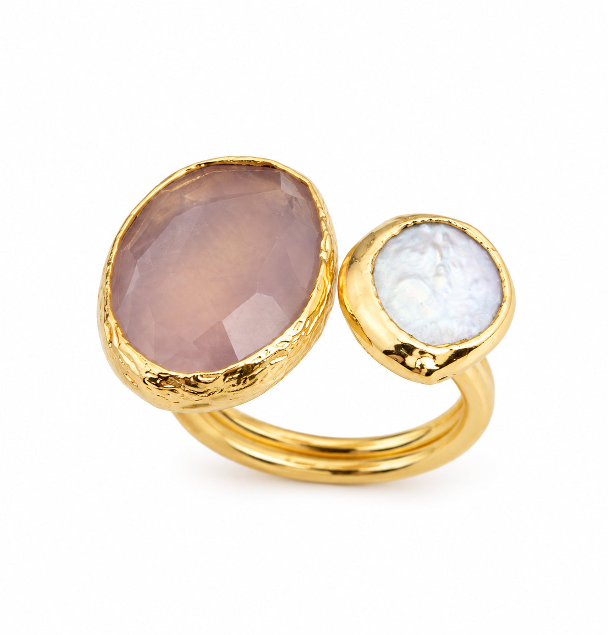 Pearl & Cat Eyes Ring