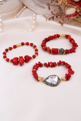 Coral & Pearl Bracelet