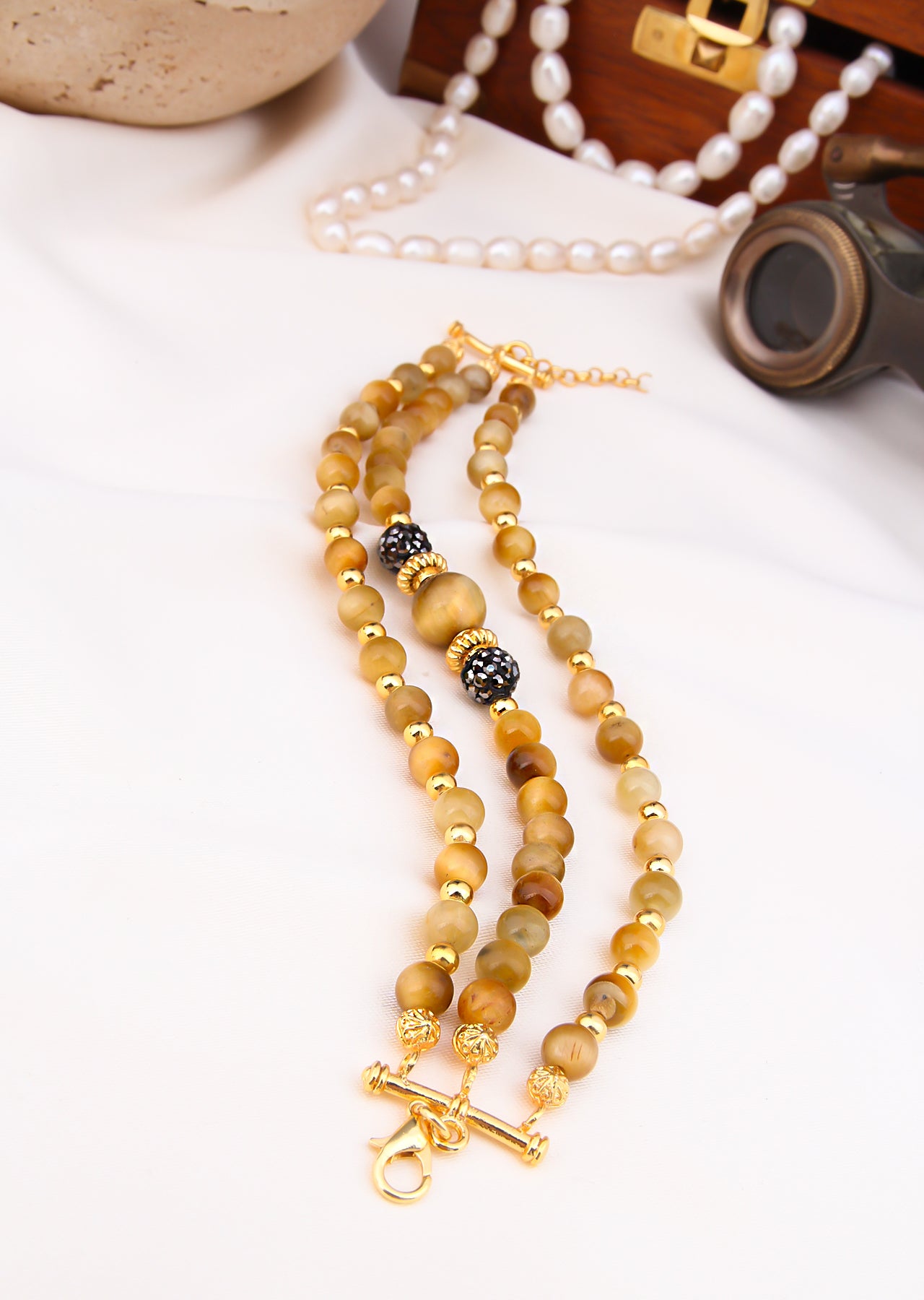 Tiger Eyes & Hematite Bracelet