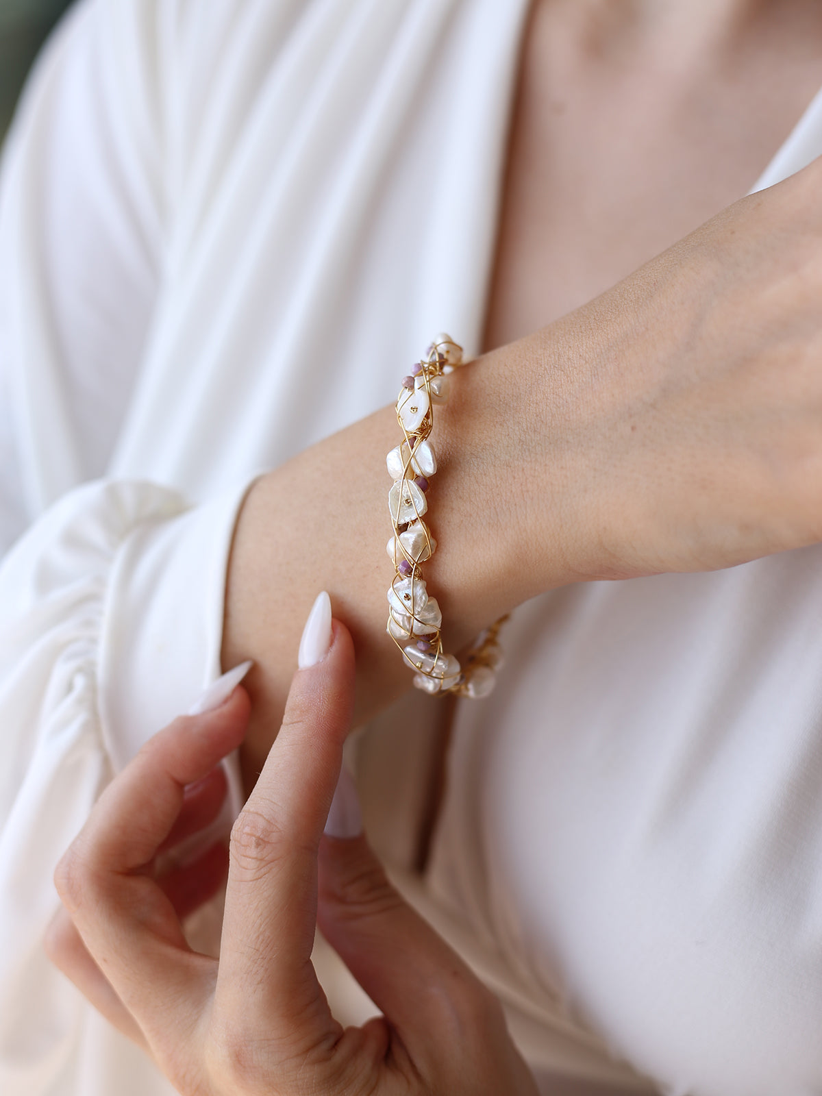 Pearl & Zircon Bracelet
