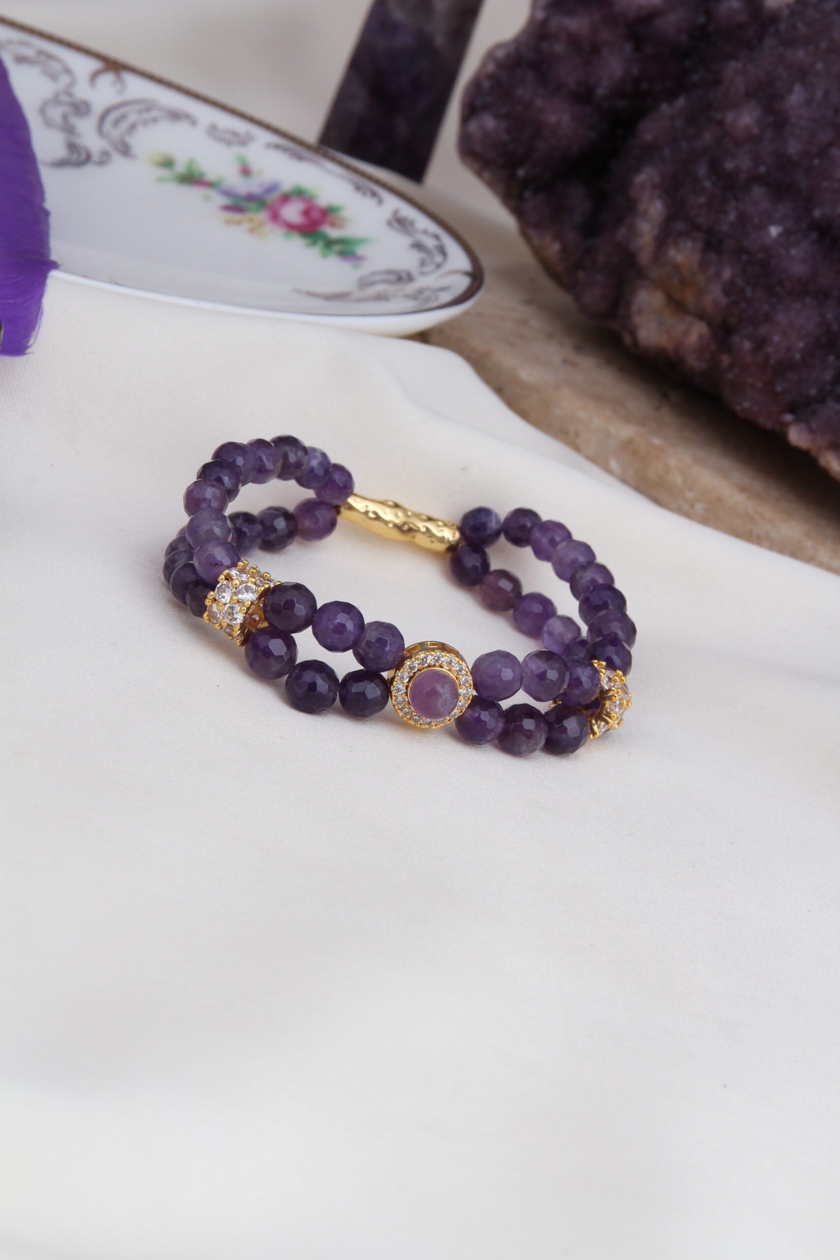 Amethyst & Zircon Bracelet