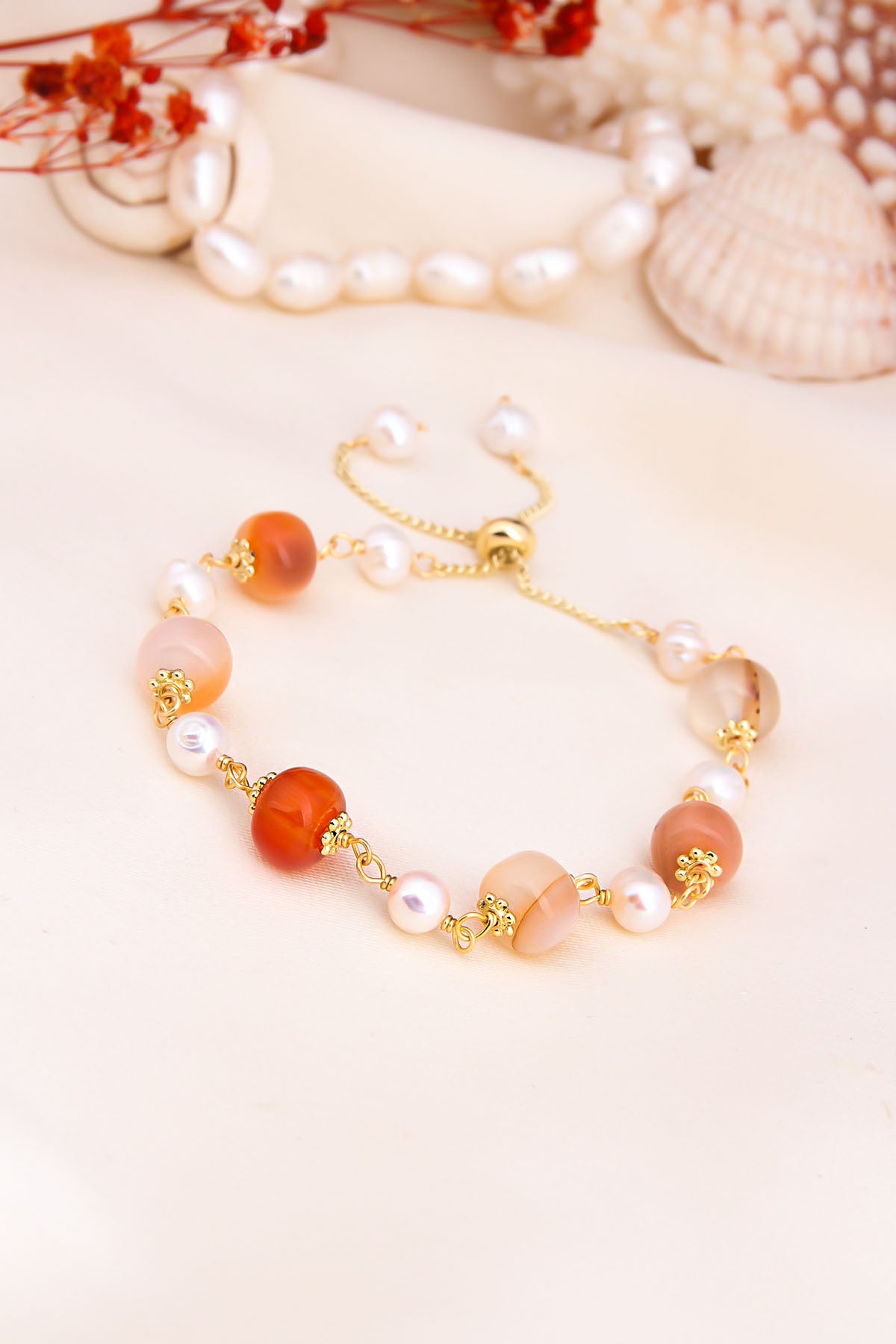 Citrine & Pearl Bracelet