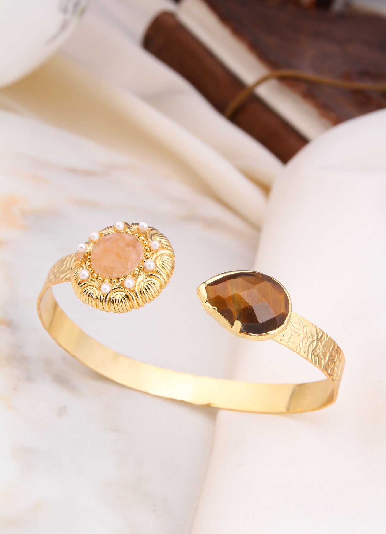 Tiger Eyes & Citrine Bracelet