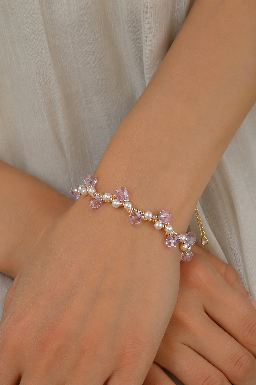Crystal & Pearl Bracelet