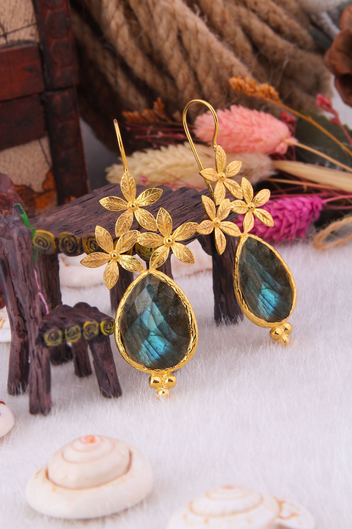 Labradorite Earring