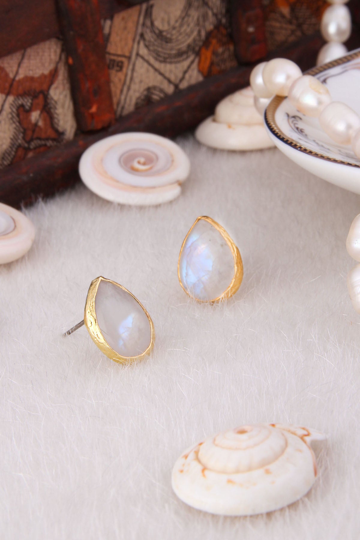 Moon Stone Earring