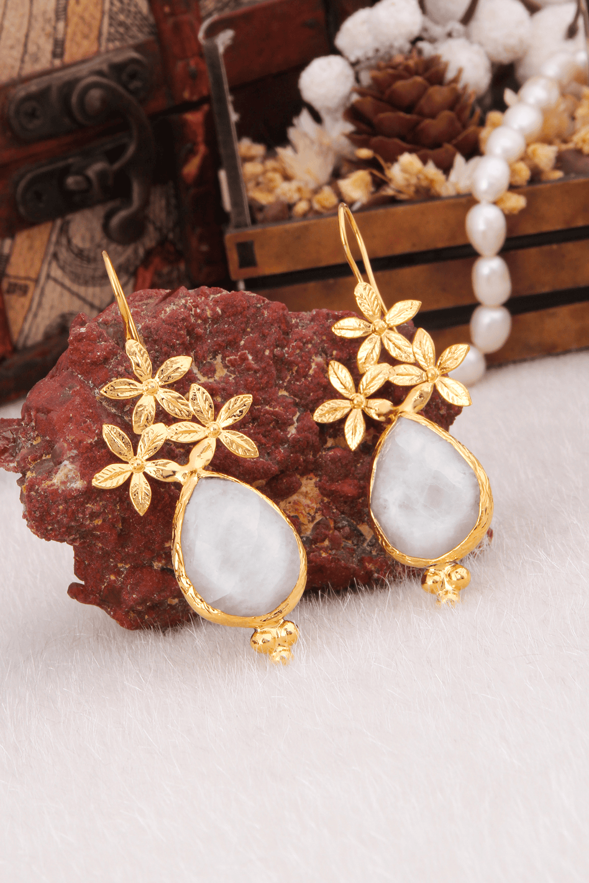 Moon Stone Earring