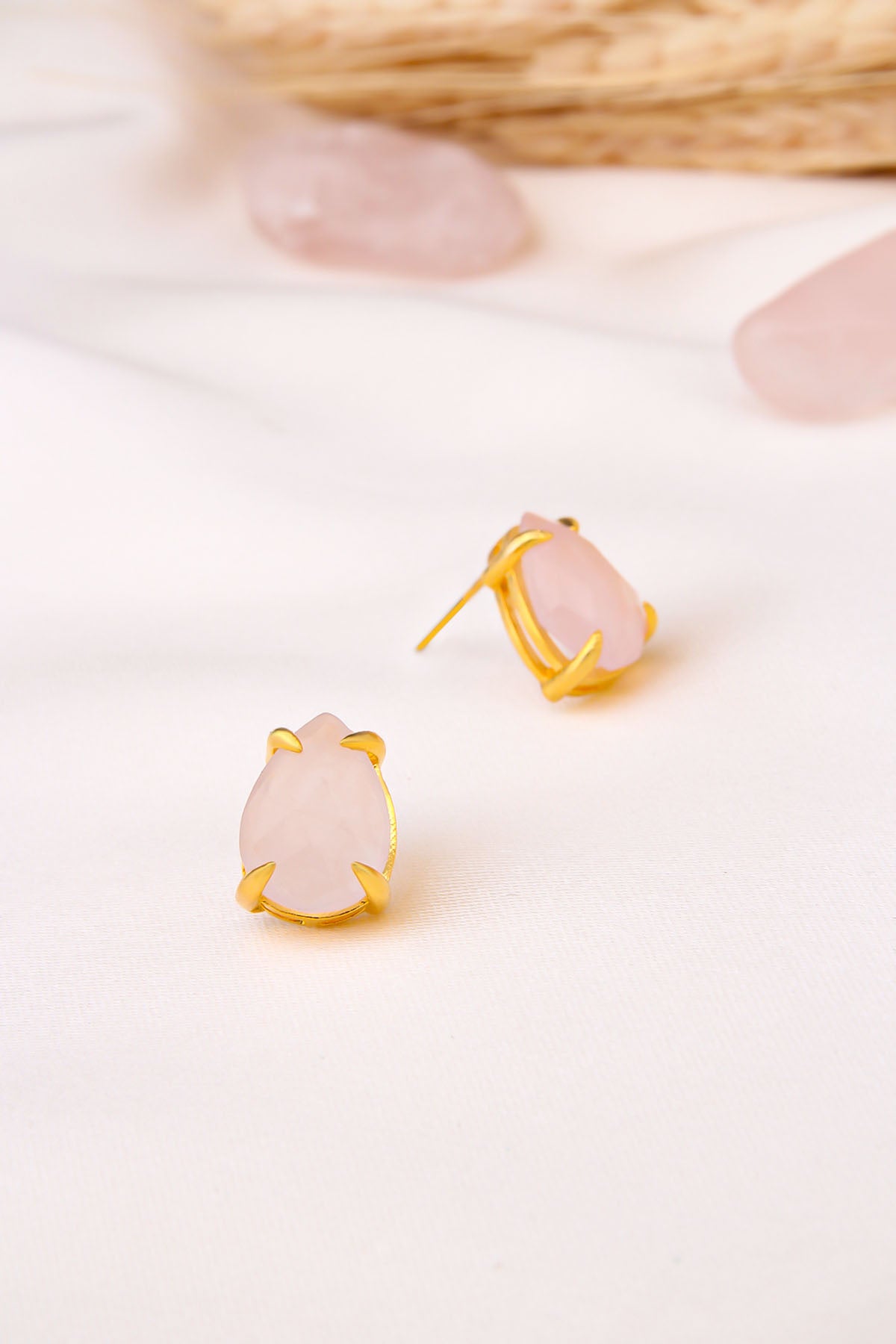 Pink Quartz Earring