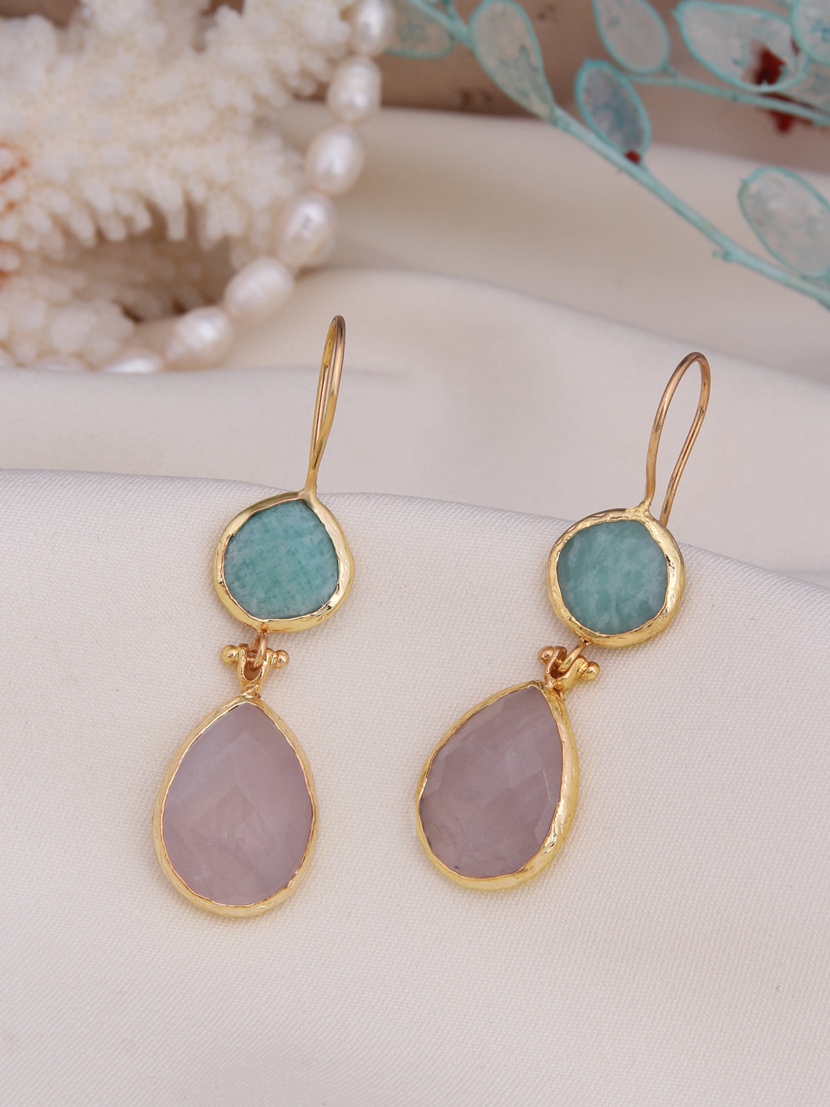 Pink Quartz Earring