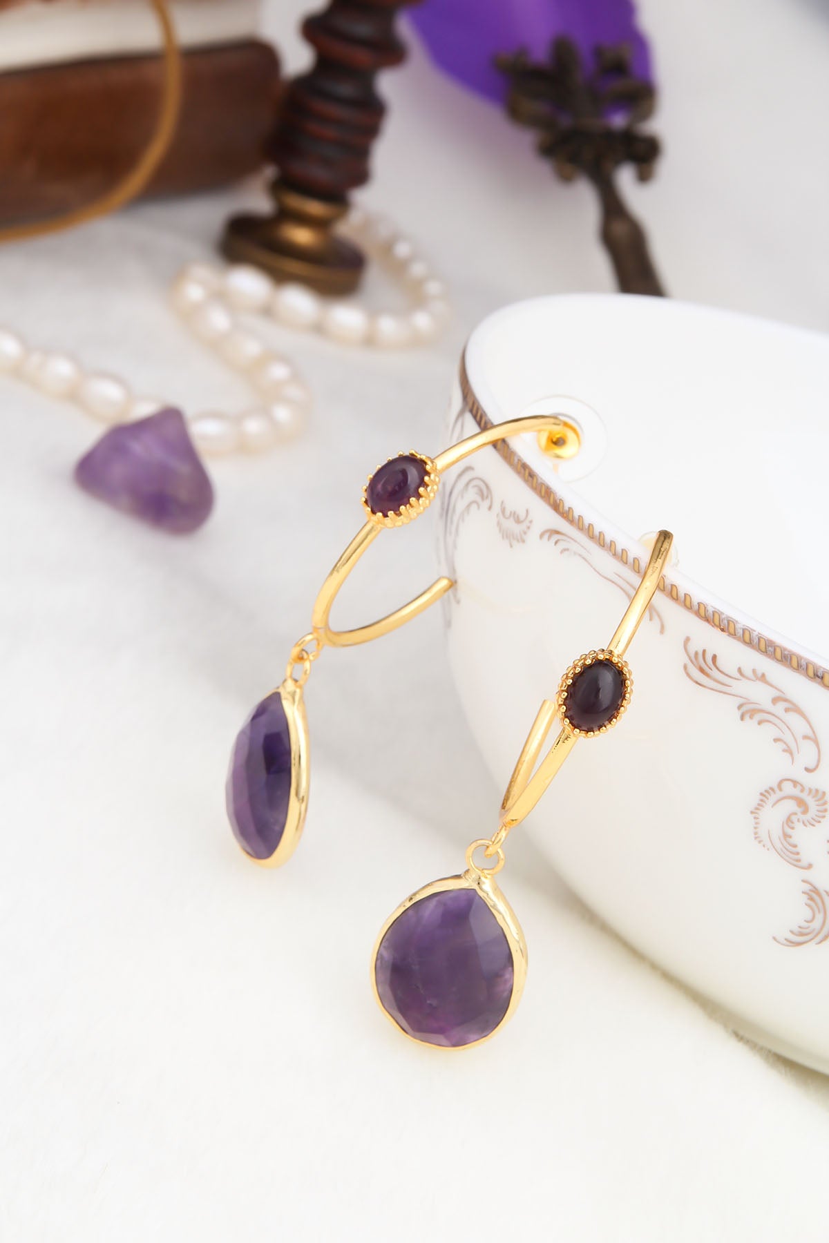 Amethyst Boucles d'oreilles