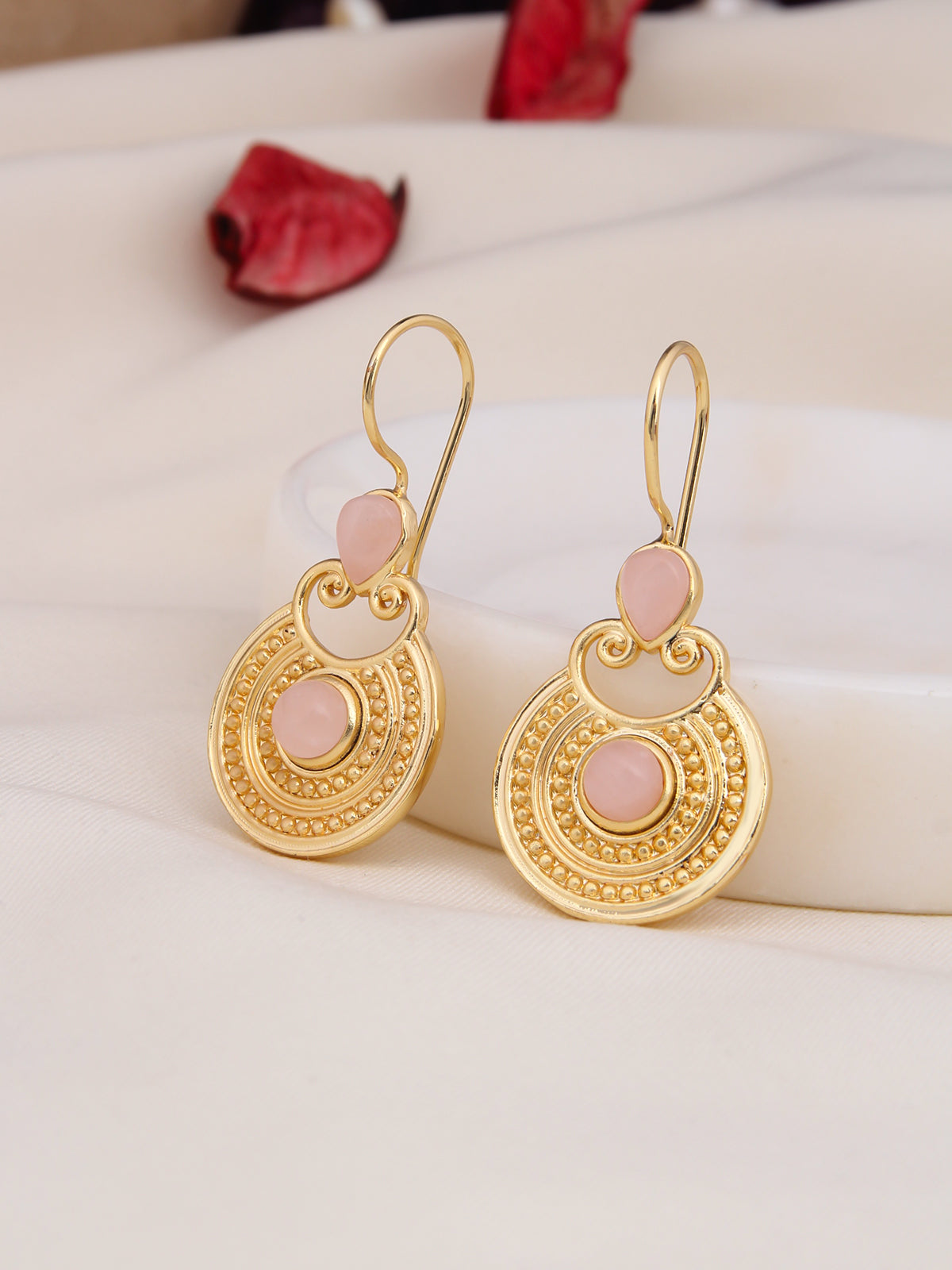 Pink Quartz Earring
