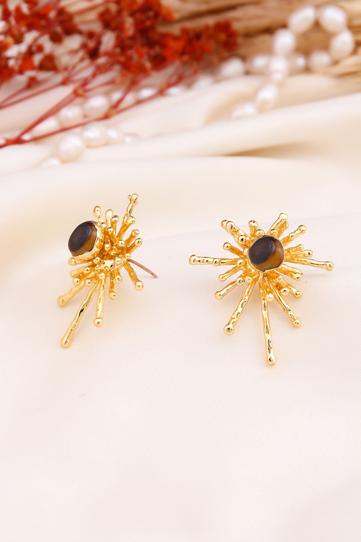 Tiger Eyes Earring