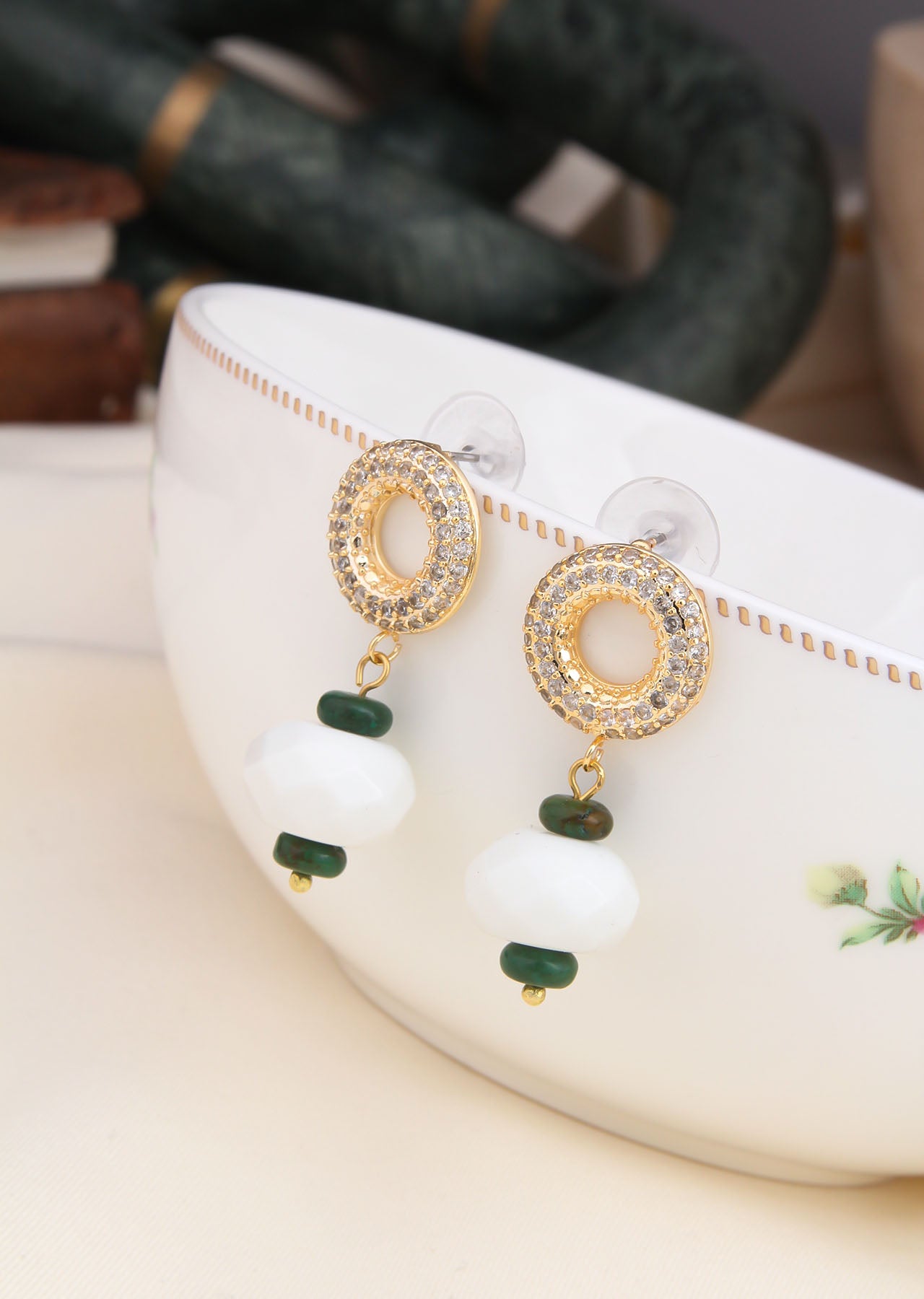 Zircon & Moonstone Earring