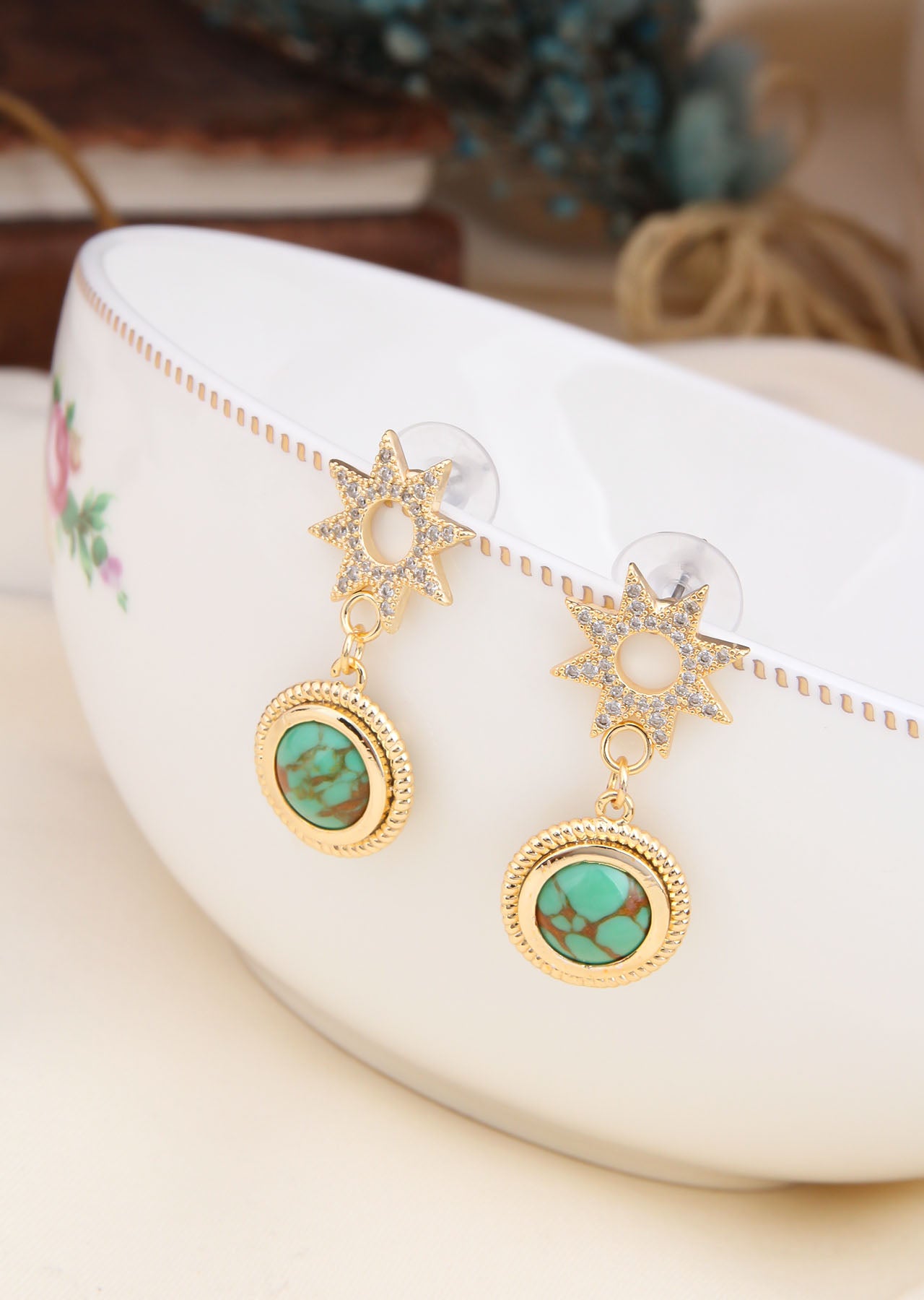 Zircon & Turquoise Earring