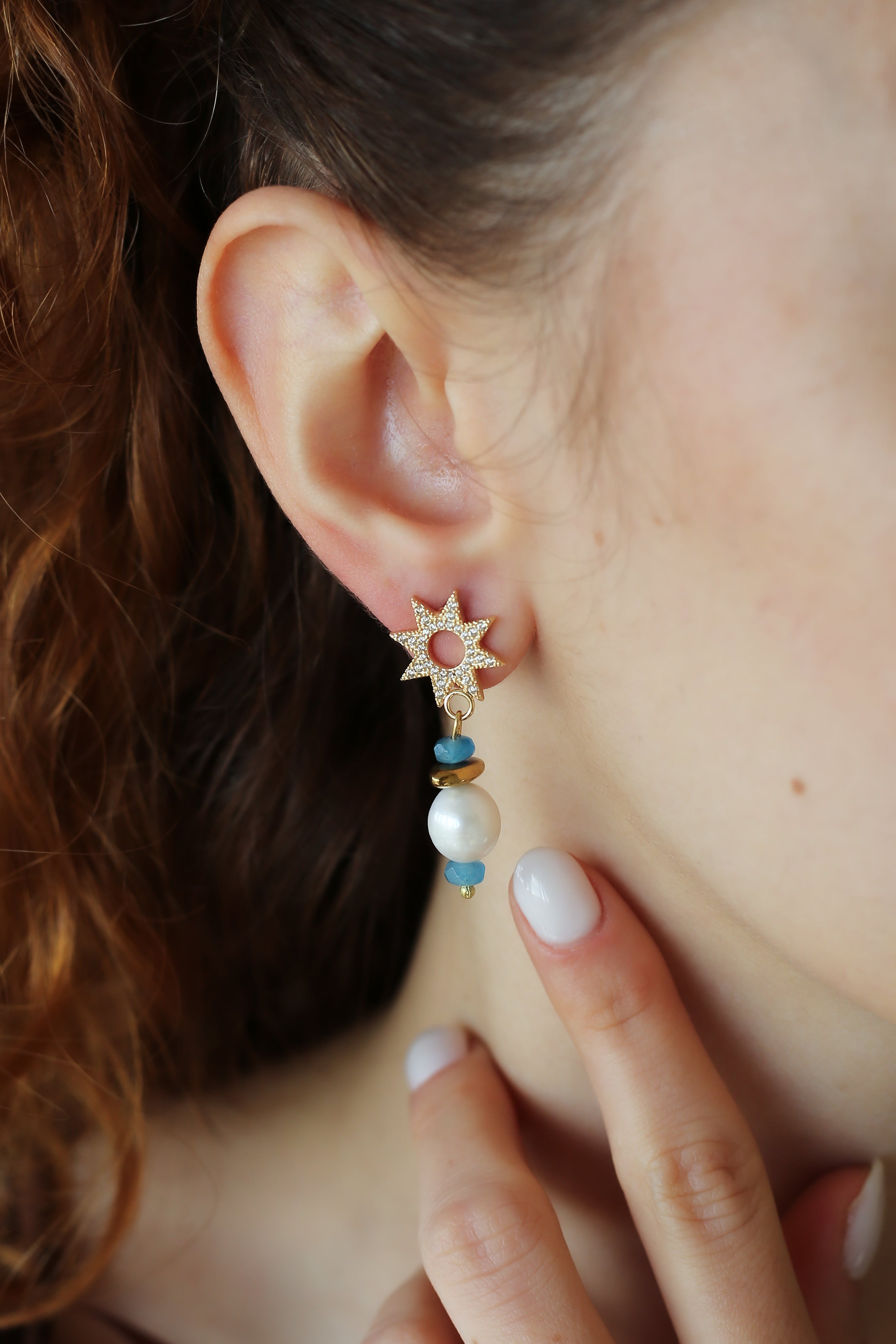 Zircon & Turquoise Earring