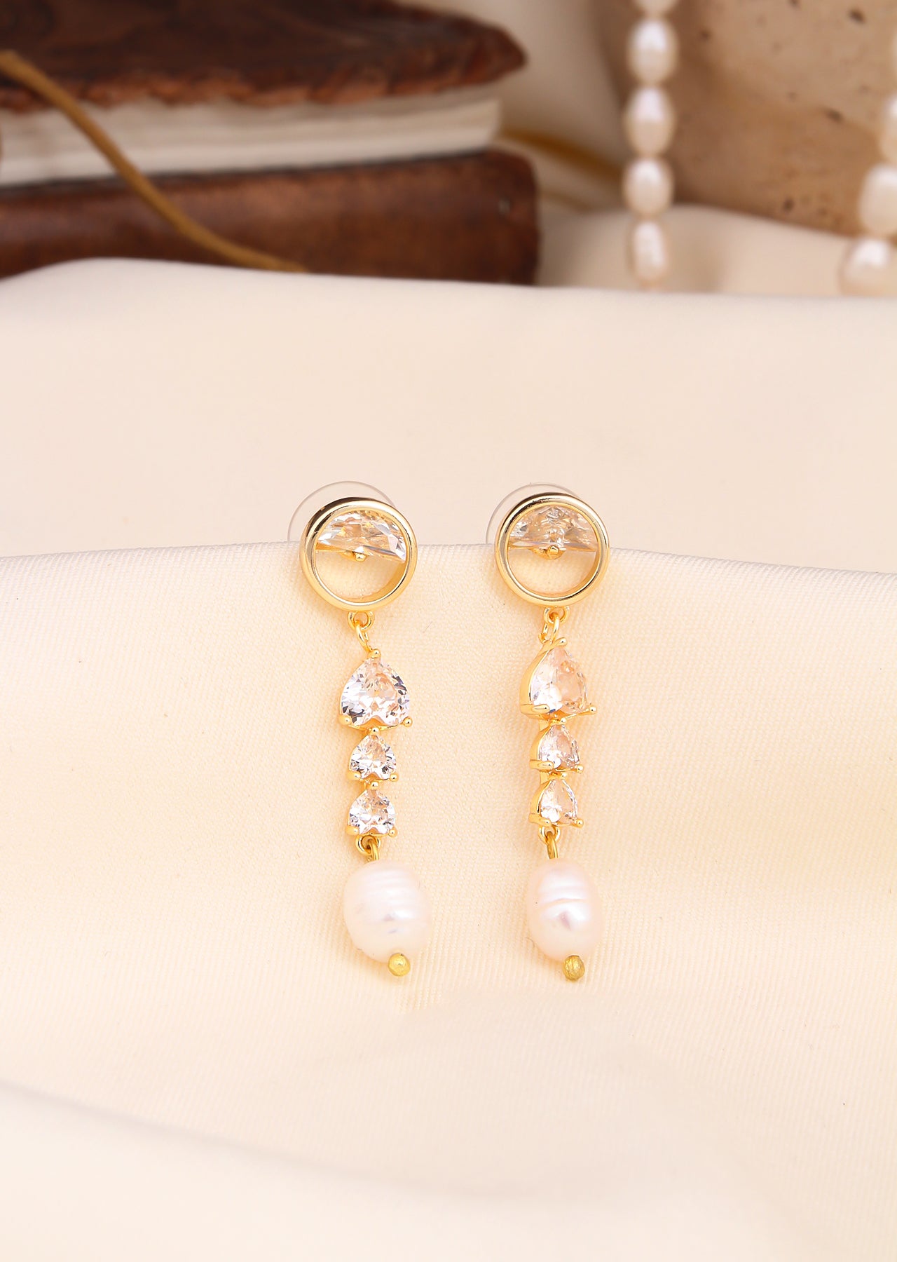 Pearl & Zircon Earring