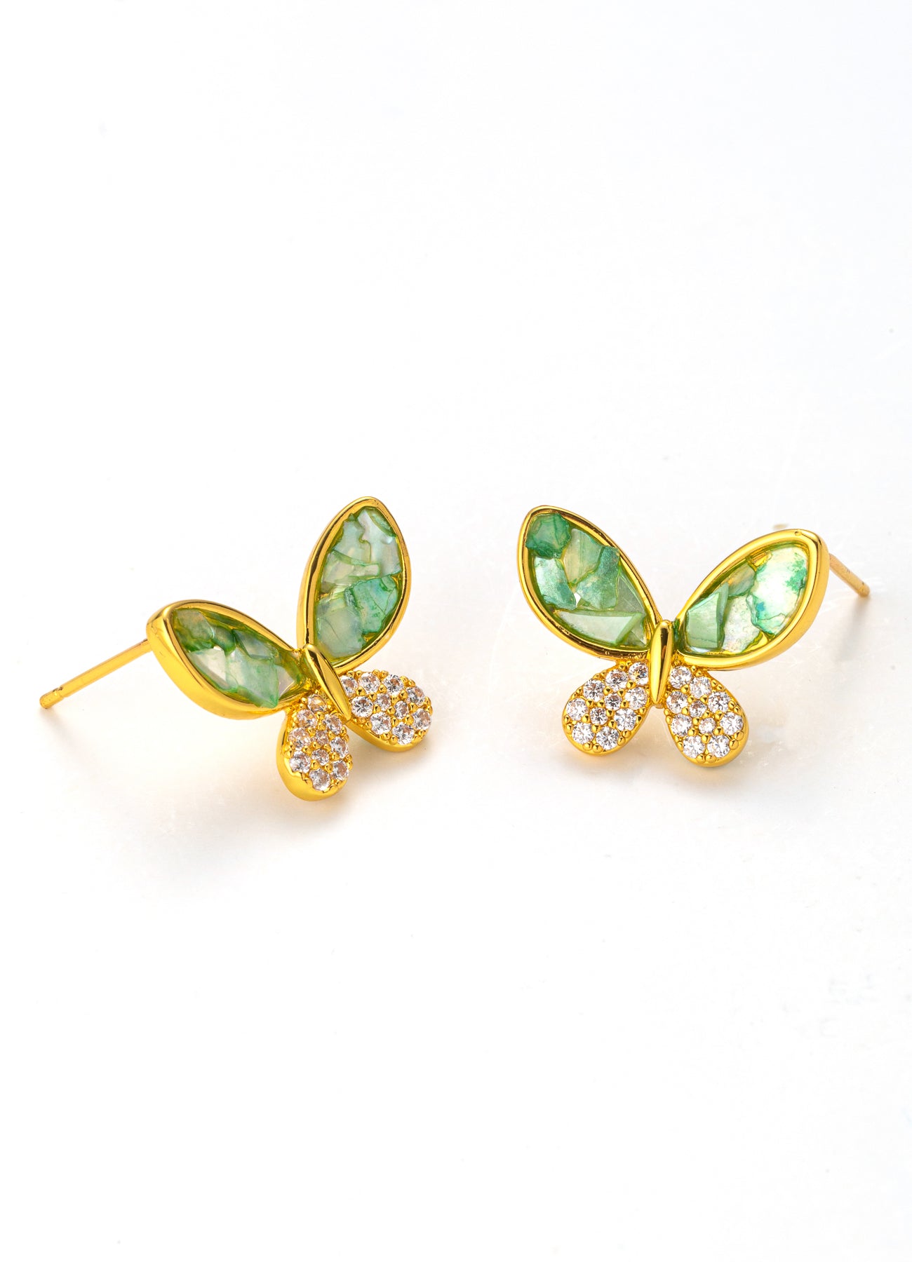 Nacre & Zircon Earring
