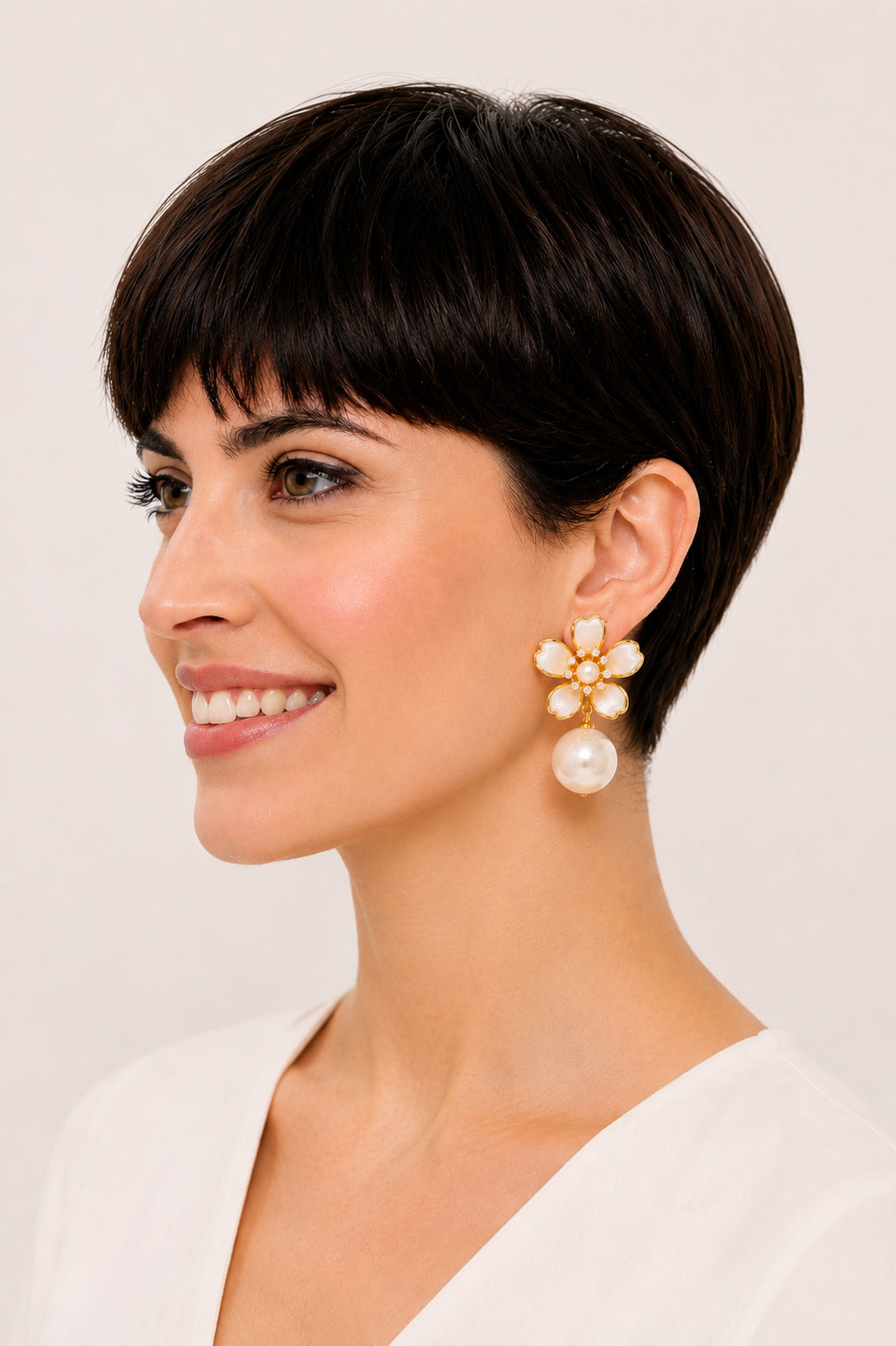 Zircon & Majorca Pearl Earring