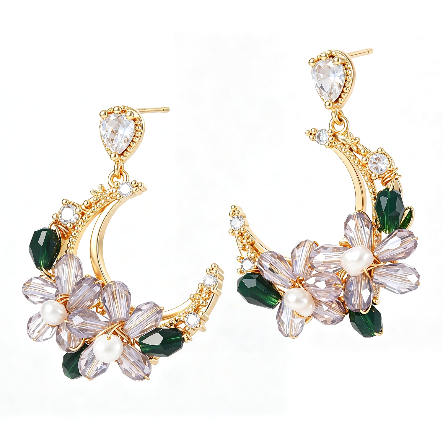 Pearl & Zircon Earring
