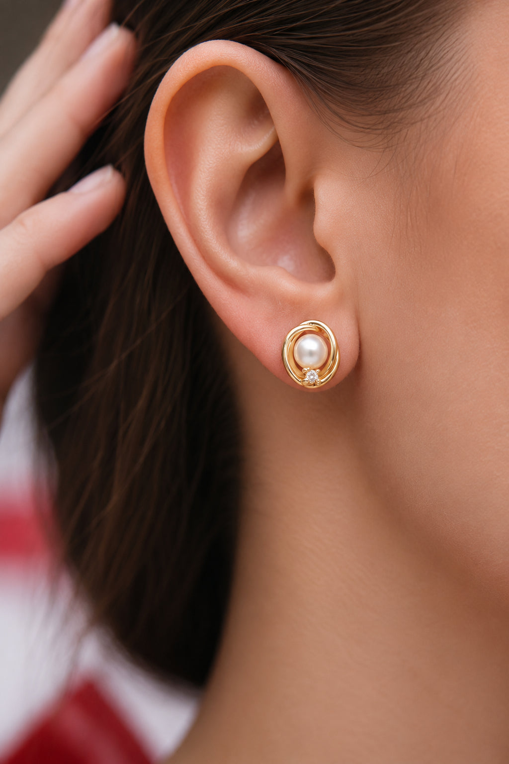 Pearl & Zircon Earring
