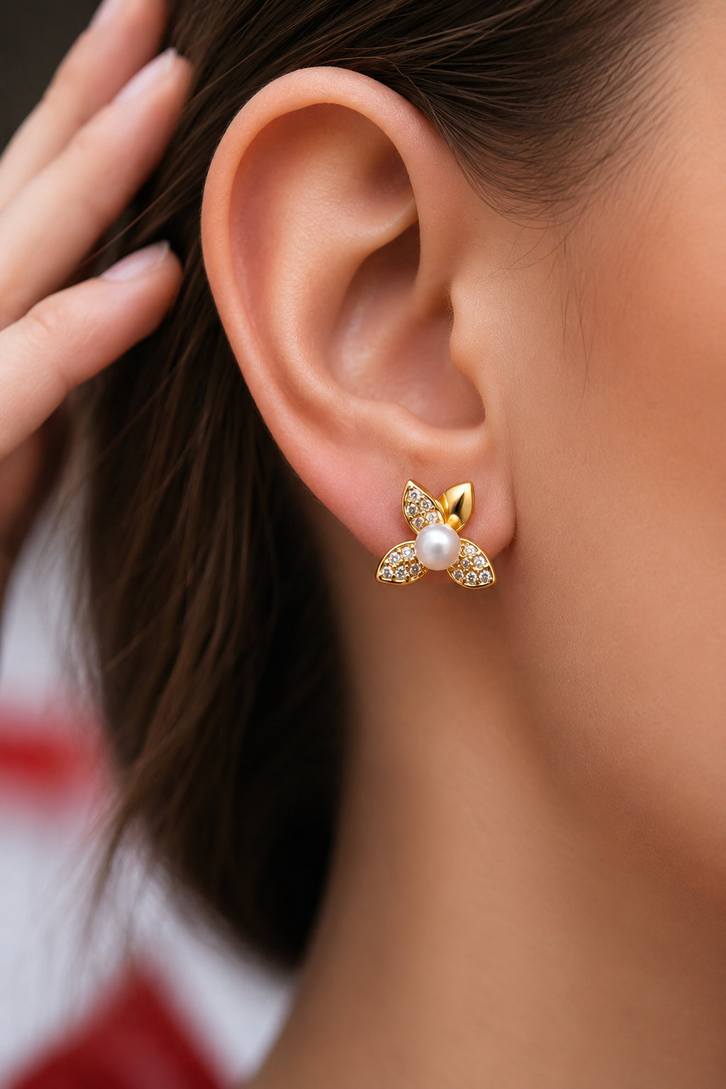 Pearl & Zircon Earring