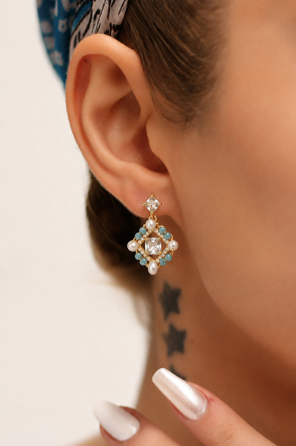 Pearl & Zircon Earring