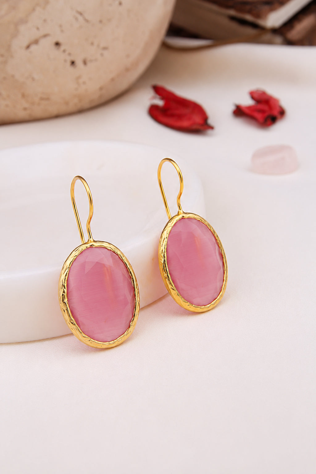 Pink Quartz Earring