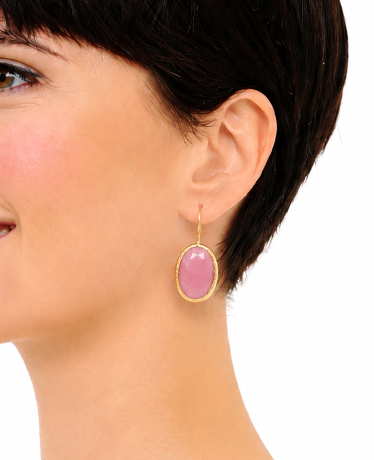 Pink Quartz Earring