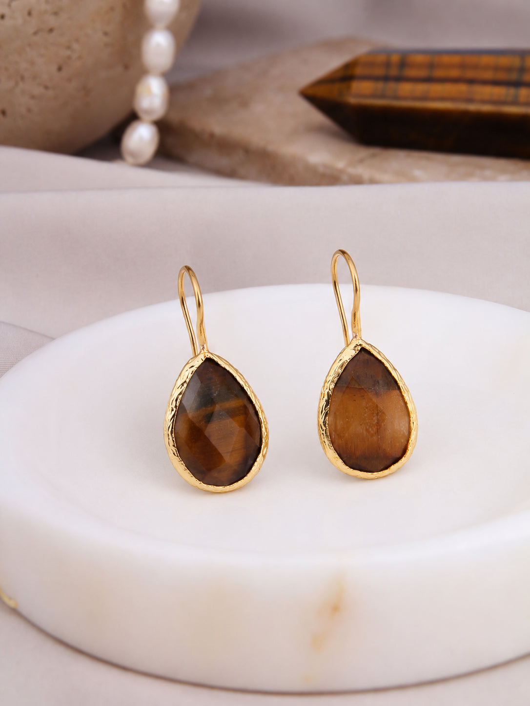 Tiger Eyes Earring