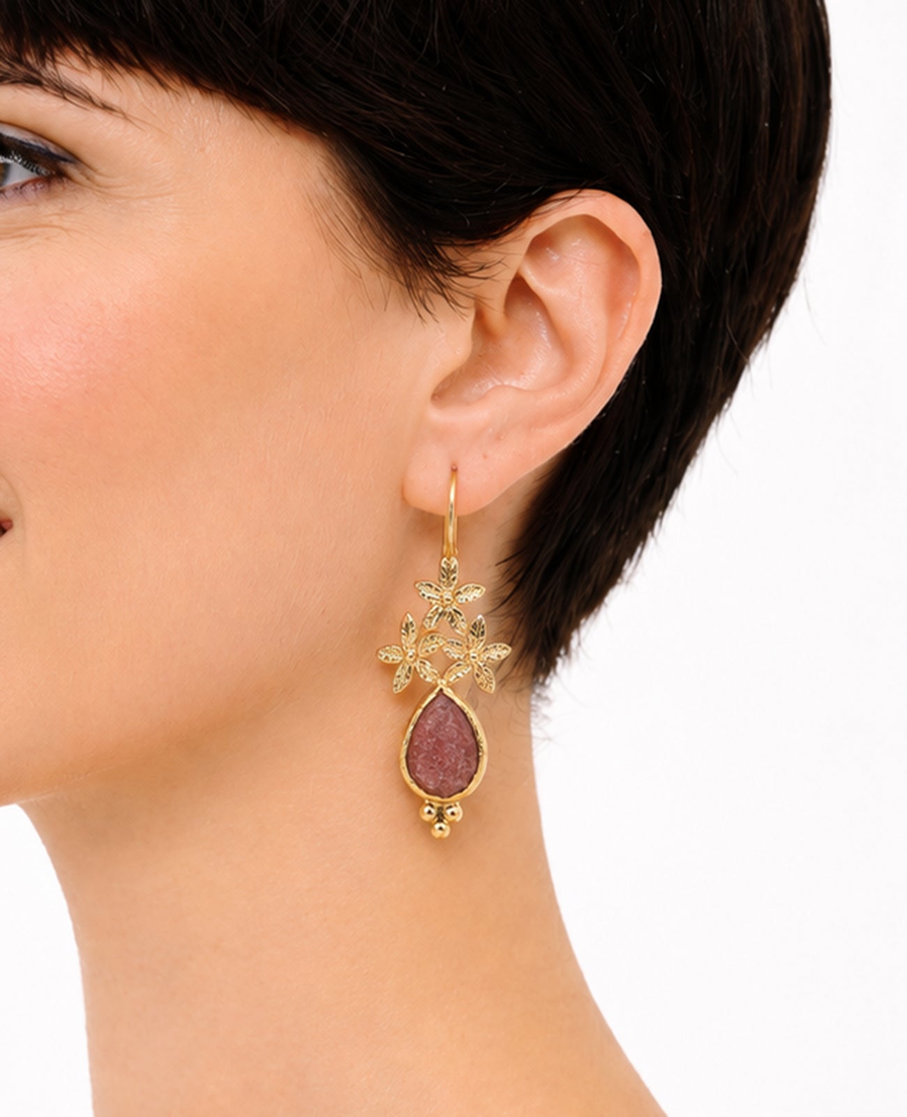 Strawberry Quartz Earring