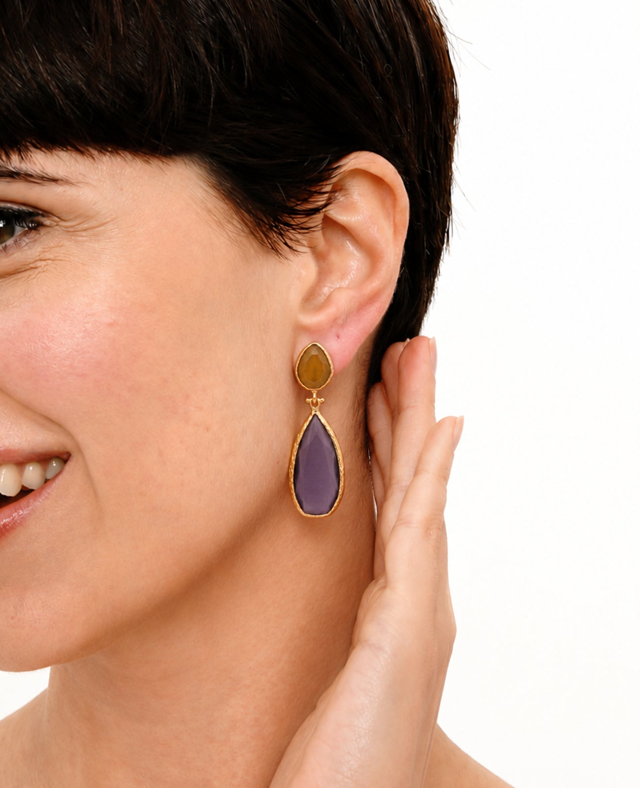 Citrine & Amethyst Earring