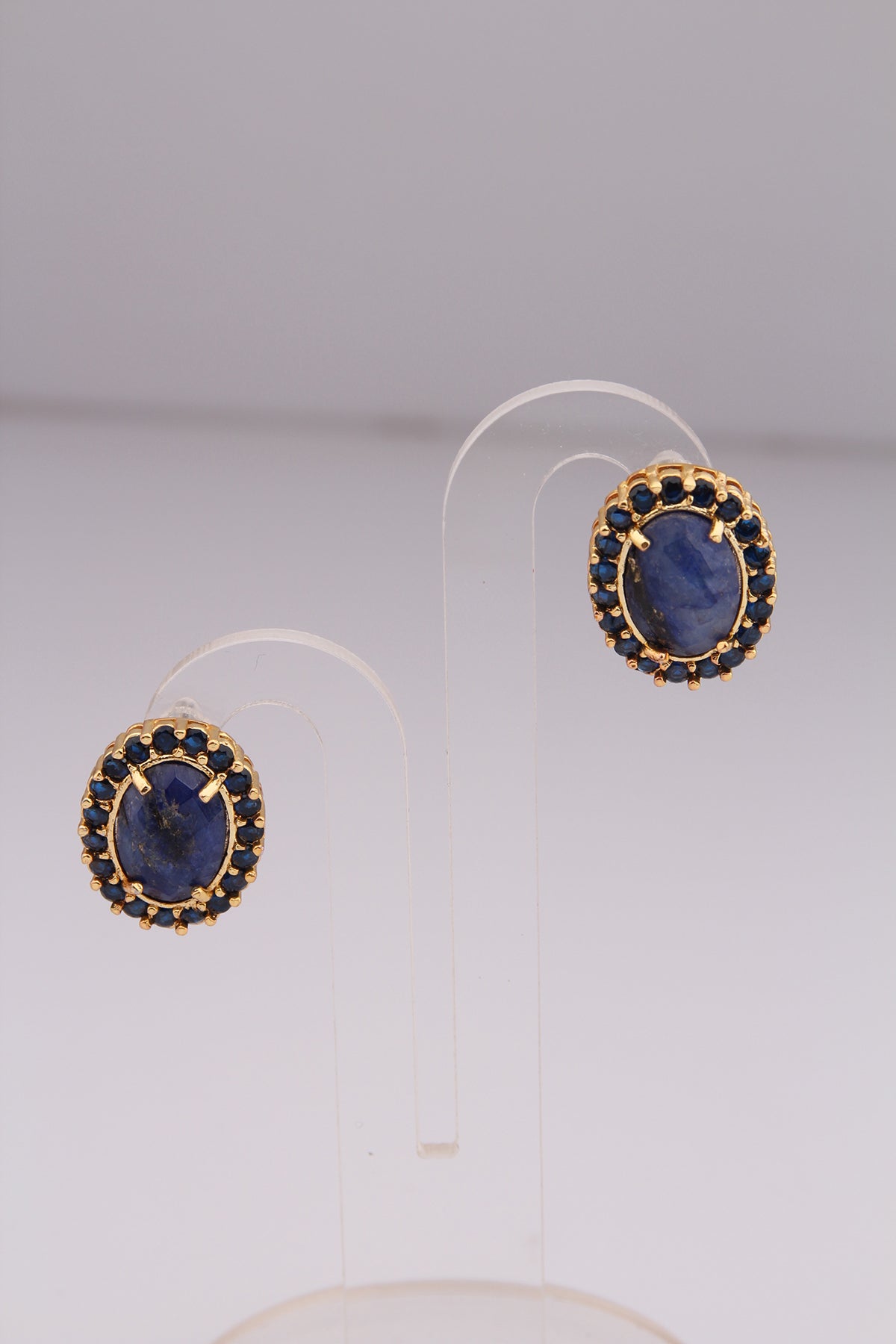 Zircon & Root Saphire Earring