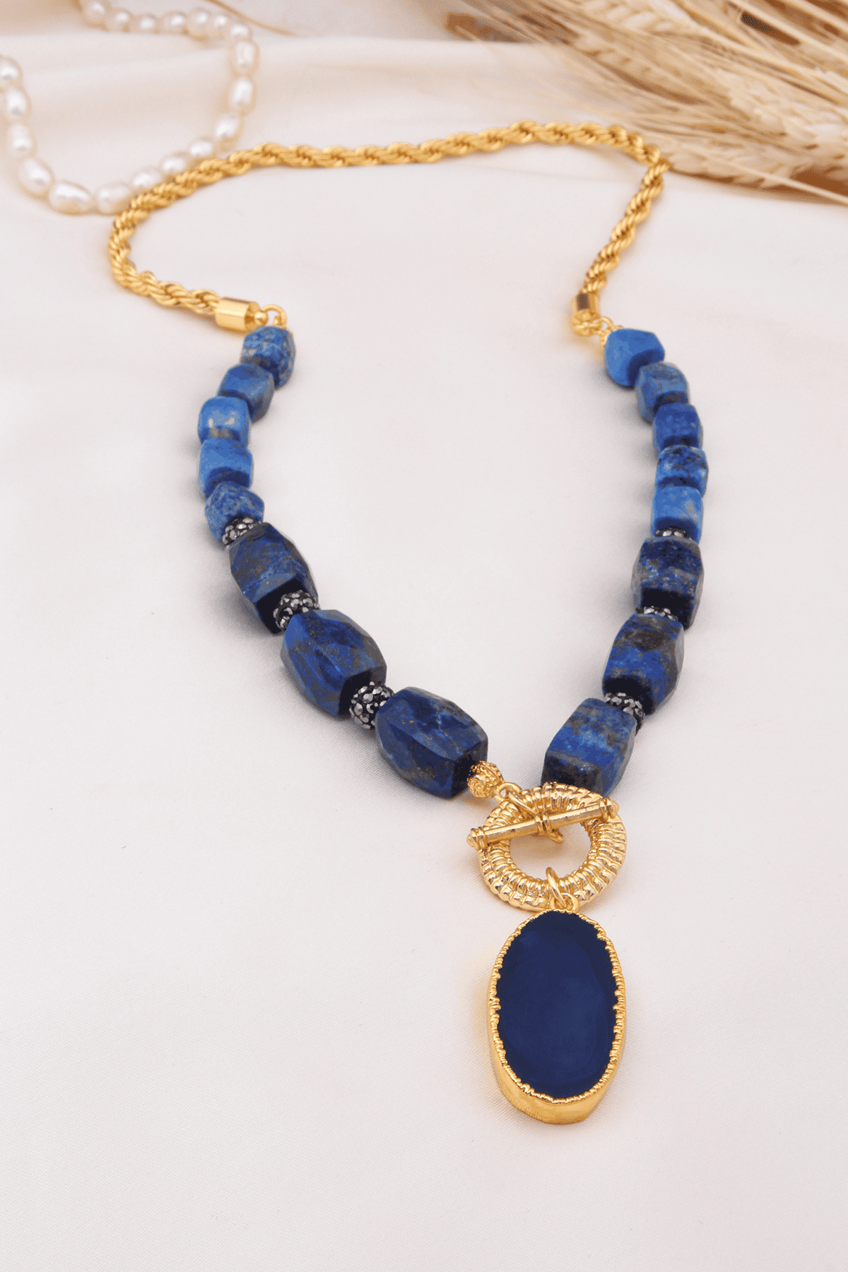 Lapis Lazuli & Agate Necklace