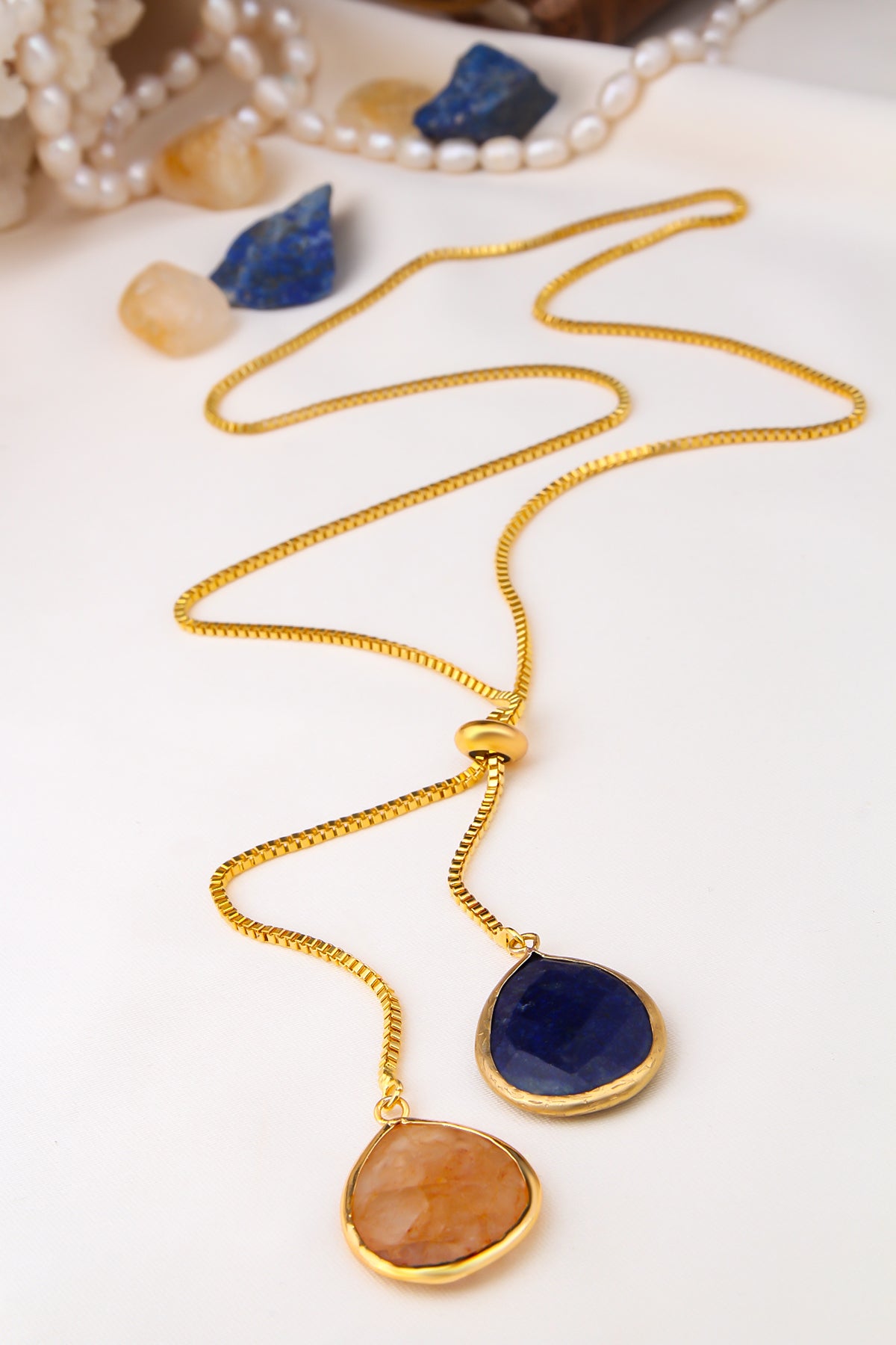 Lapis & Citrine Necklace