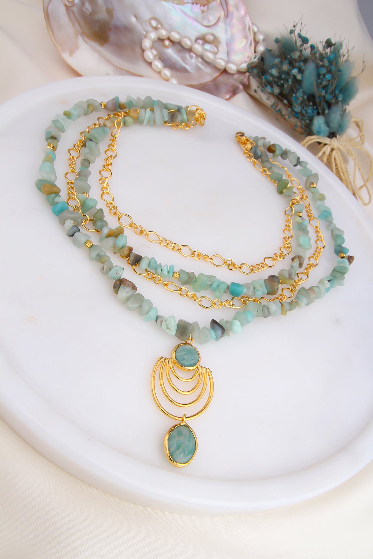 Amazonite Collier