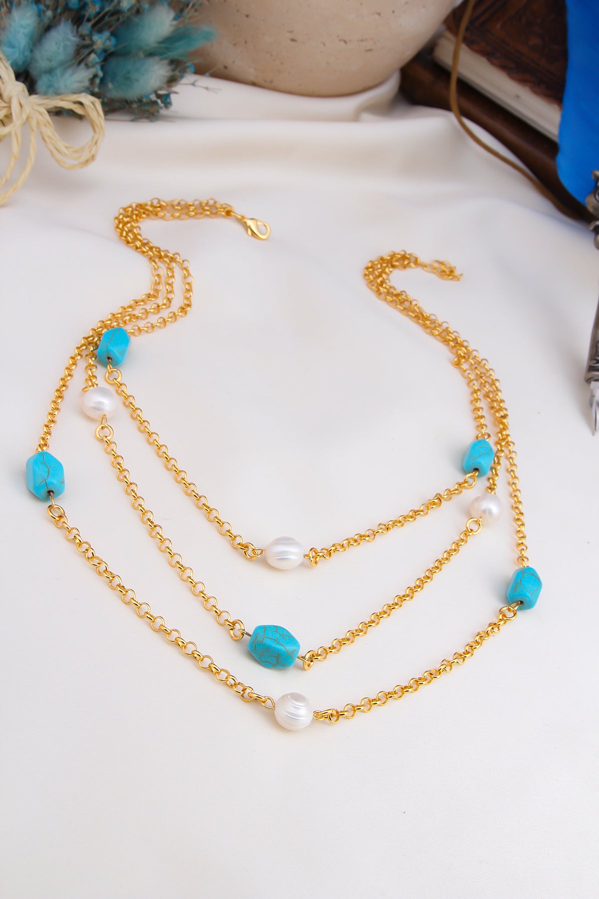 Pearl & Turquoise Collier