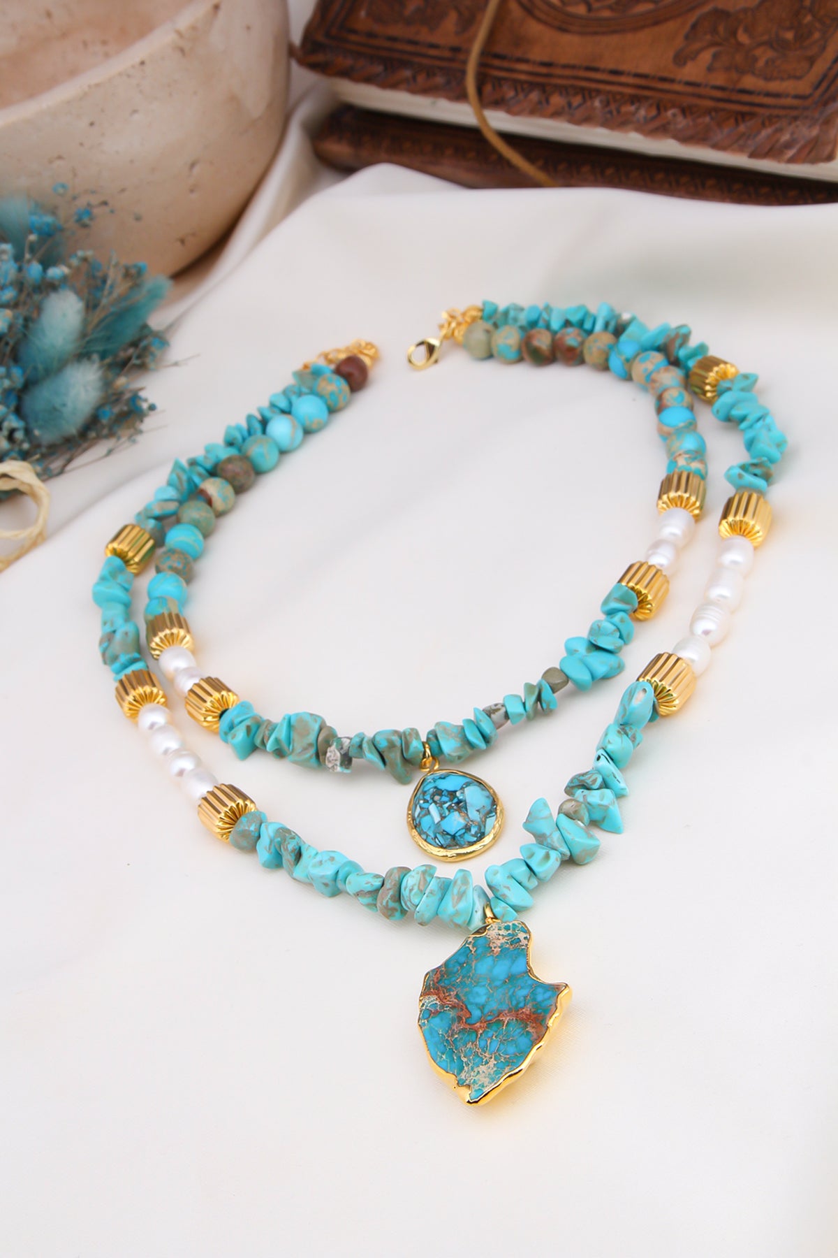 Pearl & Turquoise Collier