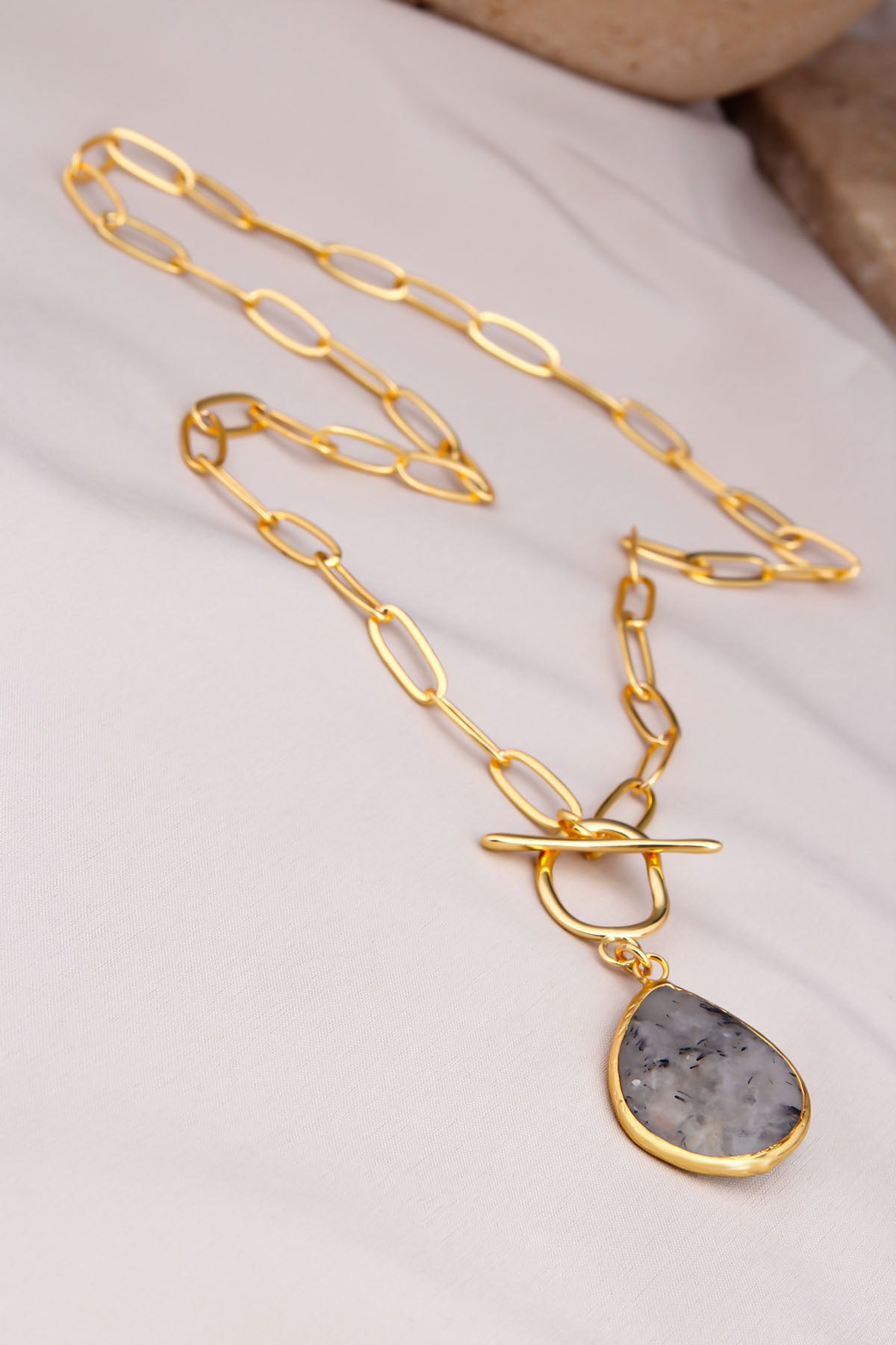 Black Routile Collier
