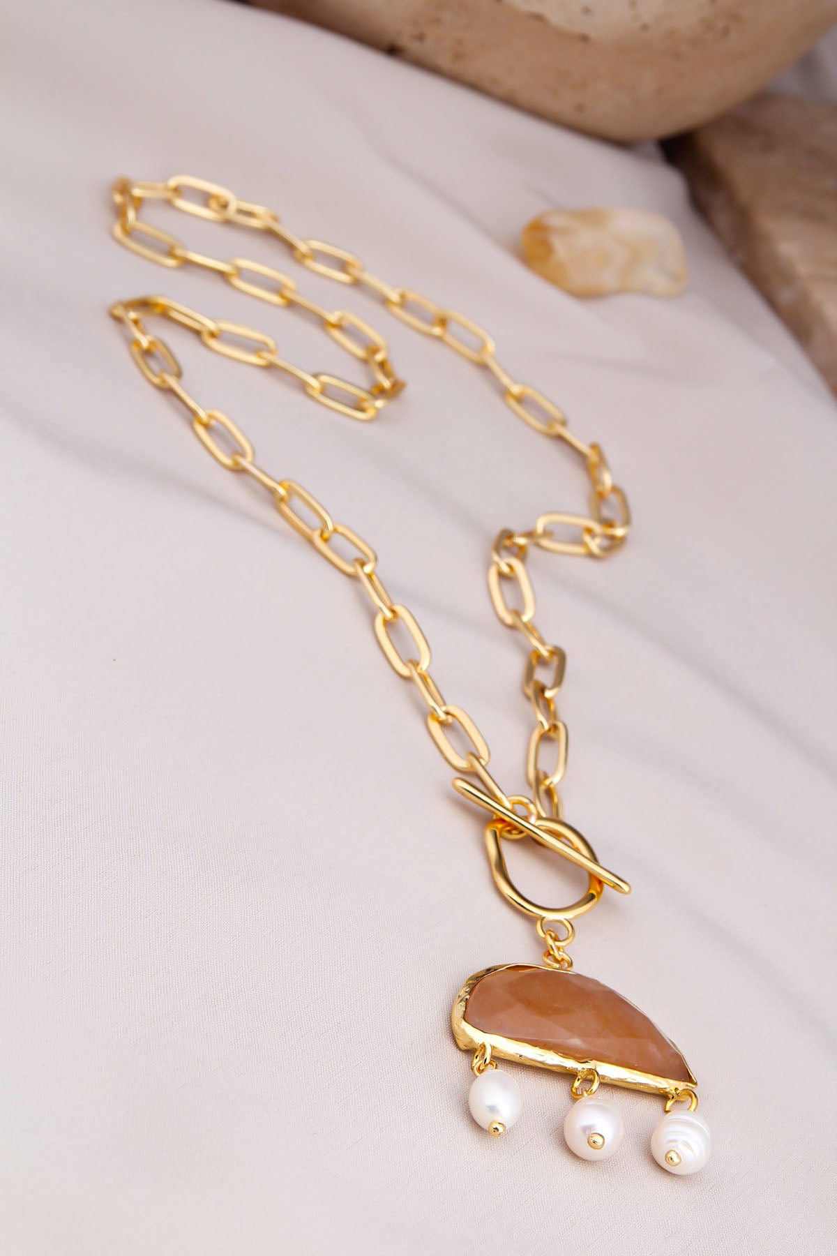 Citrine & Pearl Collier