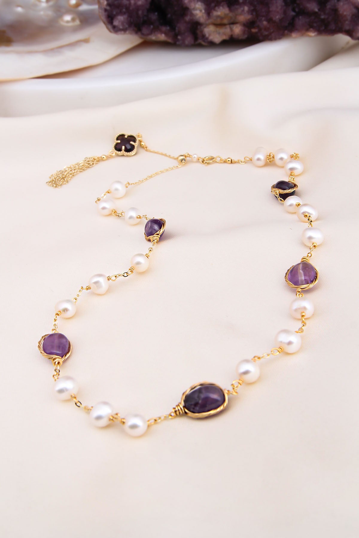Pearl & Amethyst Necklace