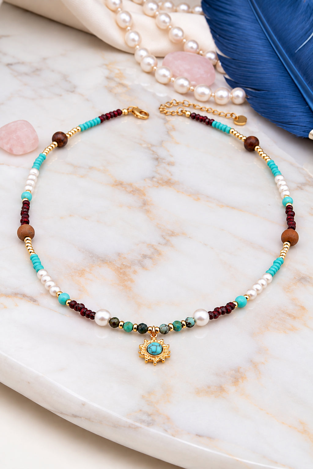 Turquoise & Pearl Necklace