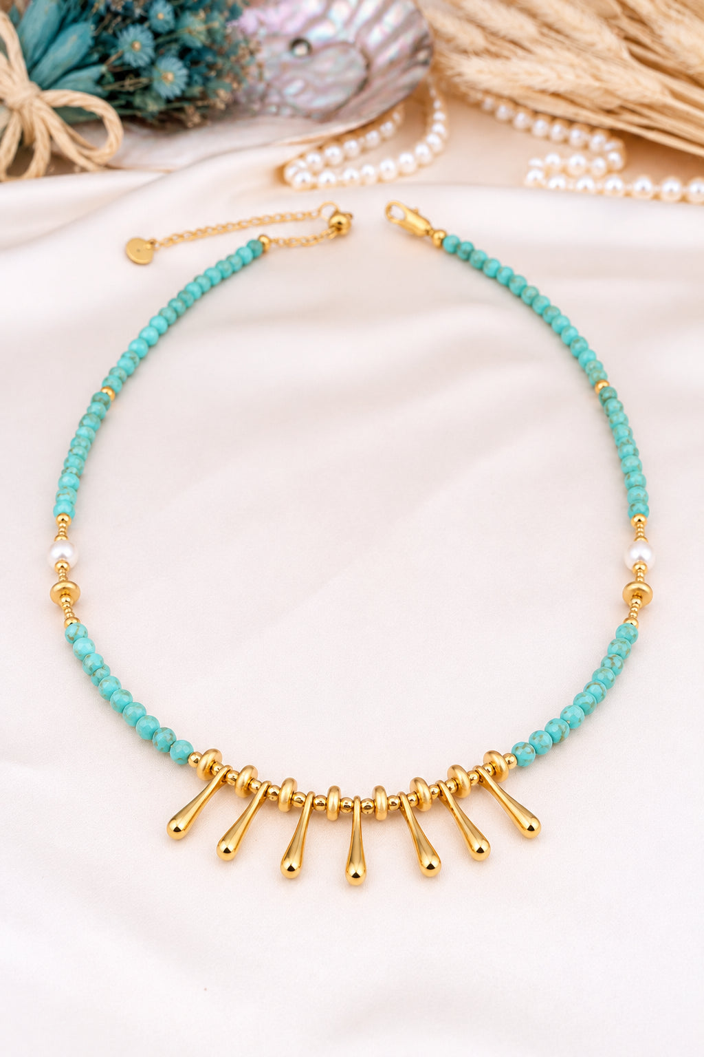 Turquoise & Pearl Necklace