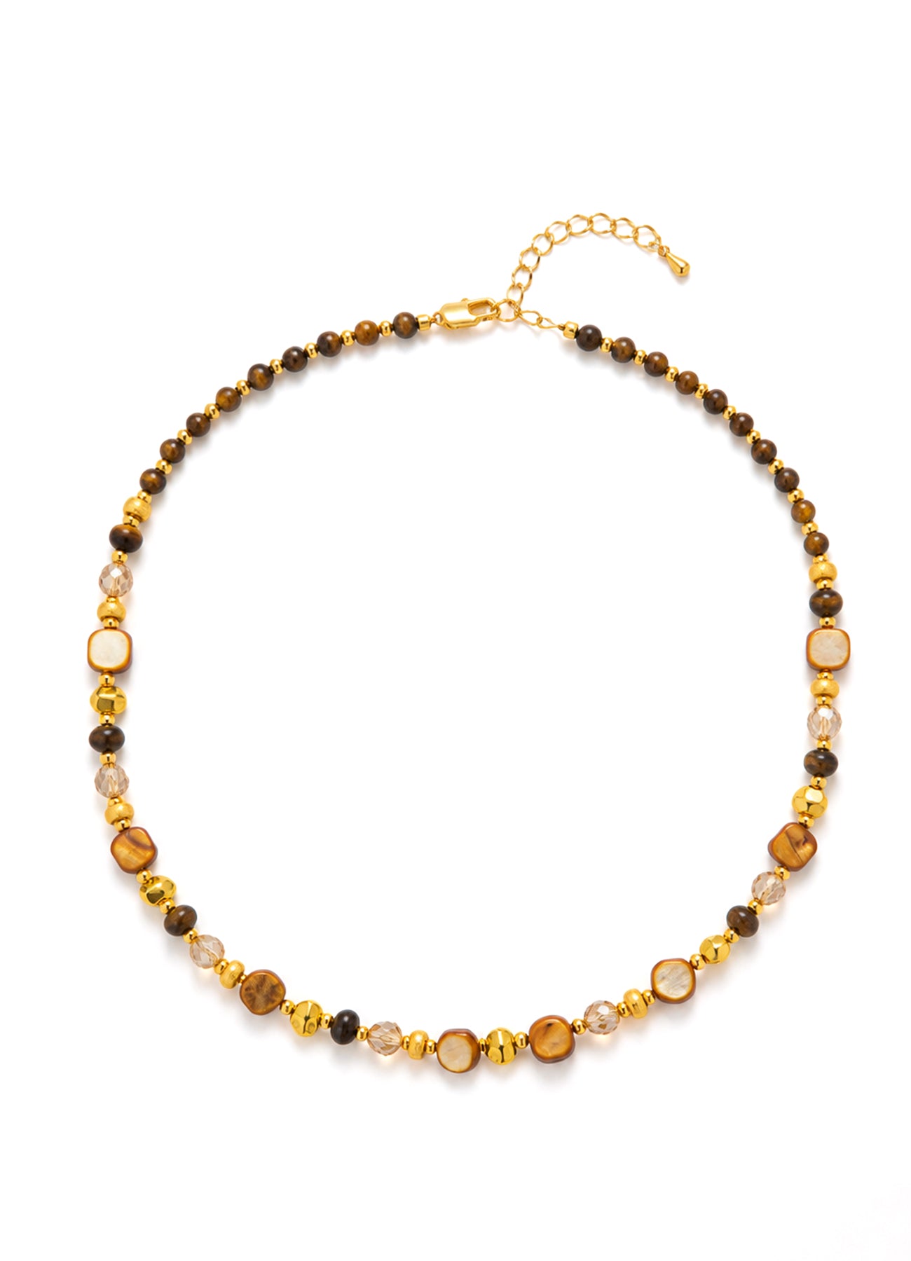 Nacre & Tiger Eyes Necklace