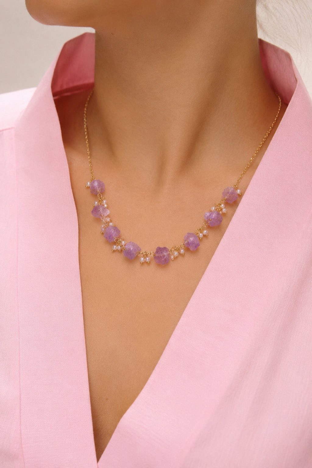 Pearl & Amethyst Necklace