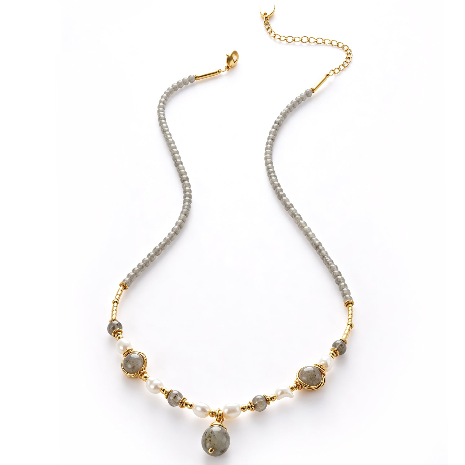 Pearl & Labradorite Necklace